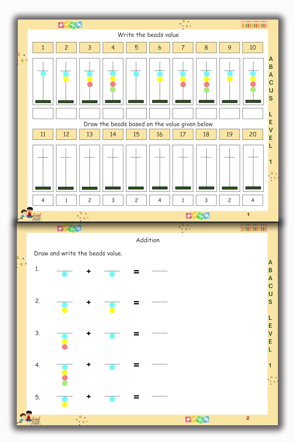 Abacus Book Set - (Level 1 to Level 8)