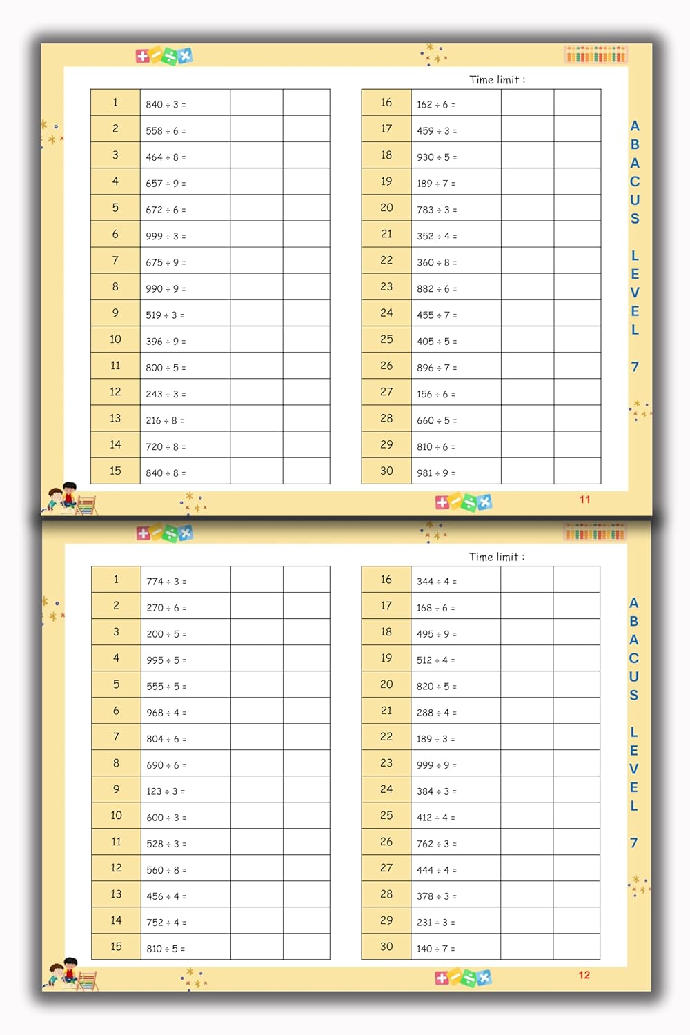 Abacus Book Set - (Level 1 to Level 8)