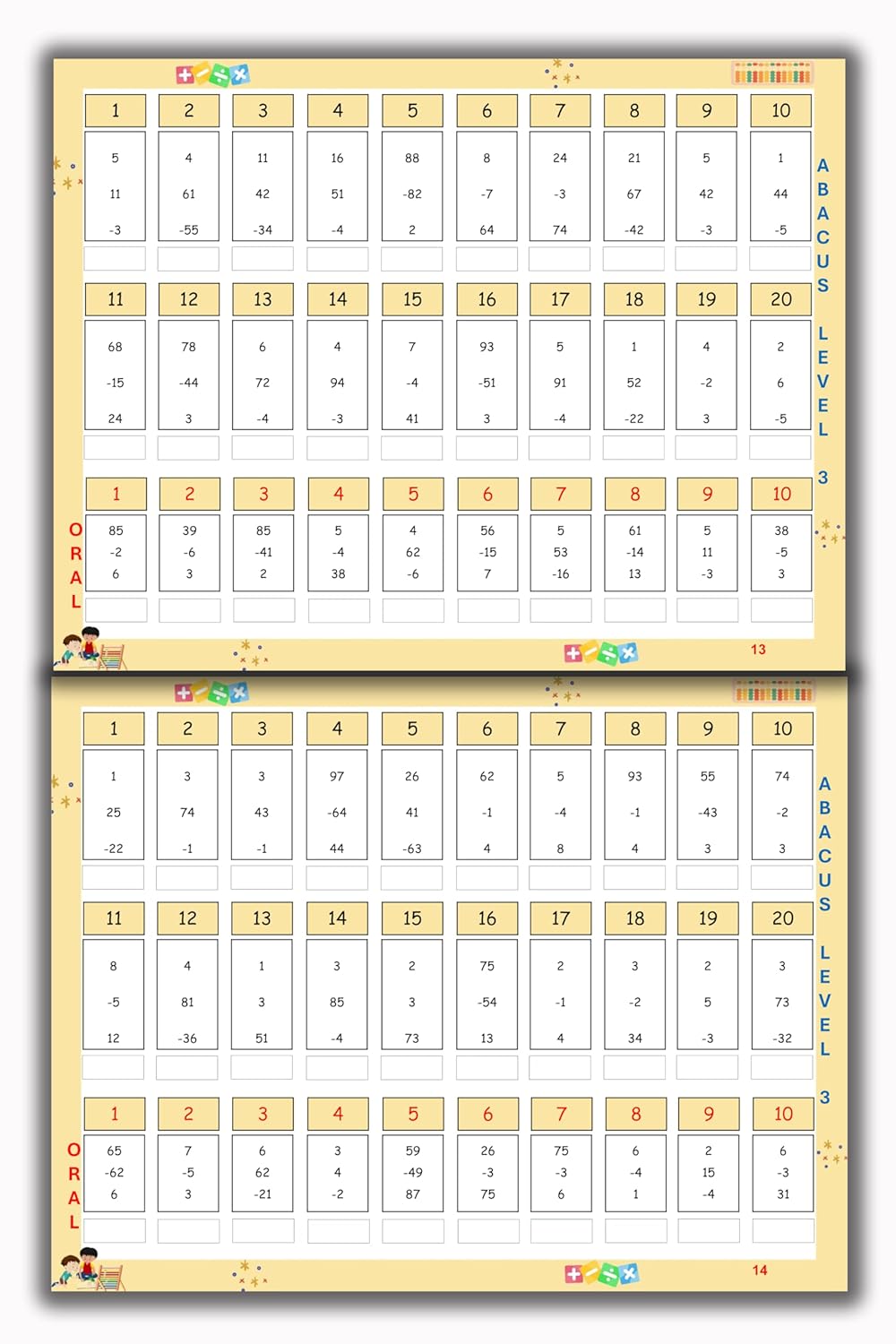 Abacus Book Set - (Level 1 to Level 8)