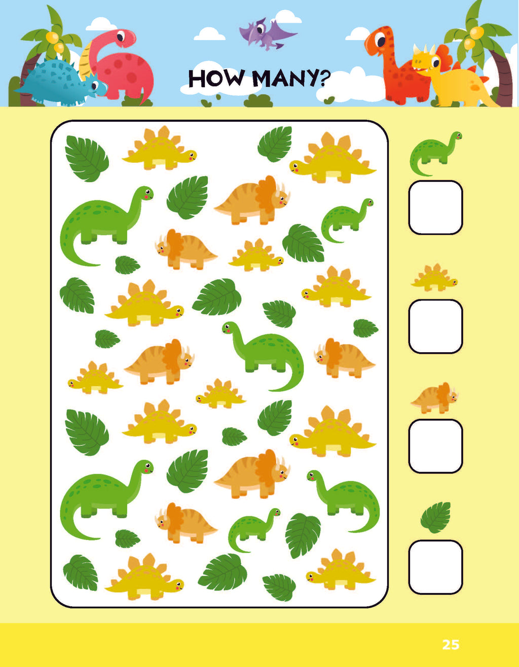 Activity Books Combo 3 - Circle The Cute Dinosaurs, Circle The Letters, Drawing, Number Flashcards, Number Trace And Write