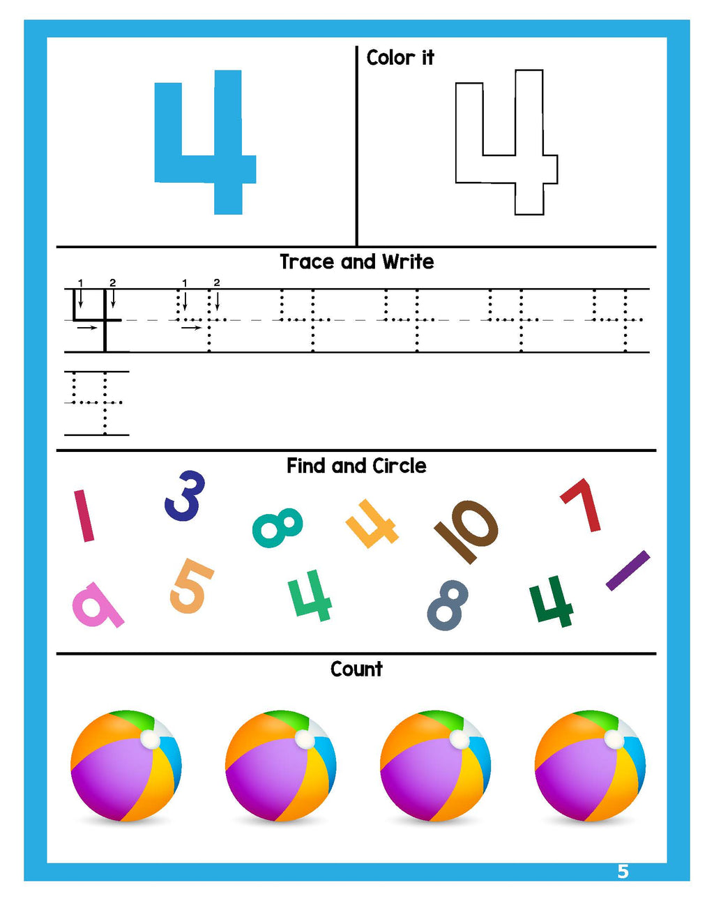 Activity Books Combo 10 - Alphabet Fun Shapes, Count And Write, Cut And Glue, Number Worksheet, science