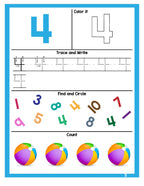 Activity Books Combo 10 - Alphabet Fun Shapes, Count And Write, Cut And Glue, Number Worksheet, science