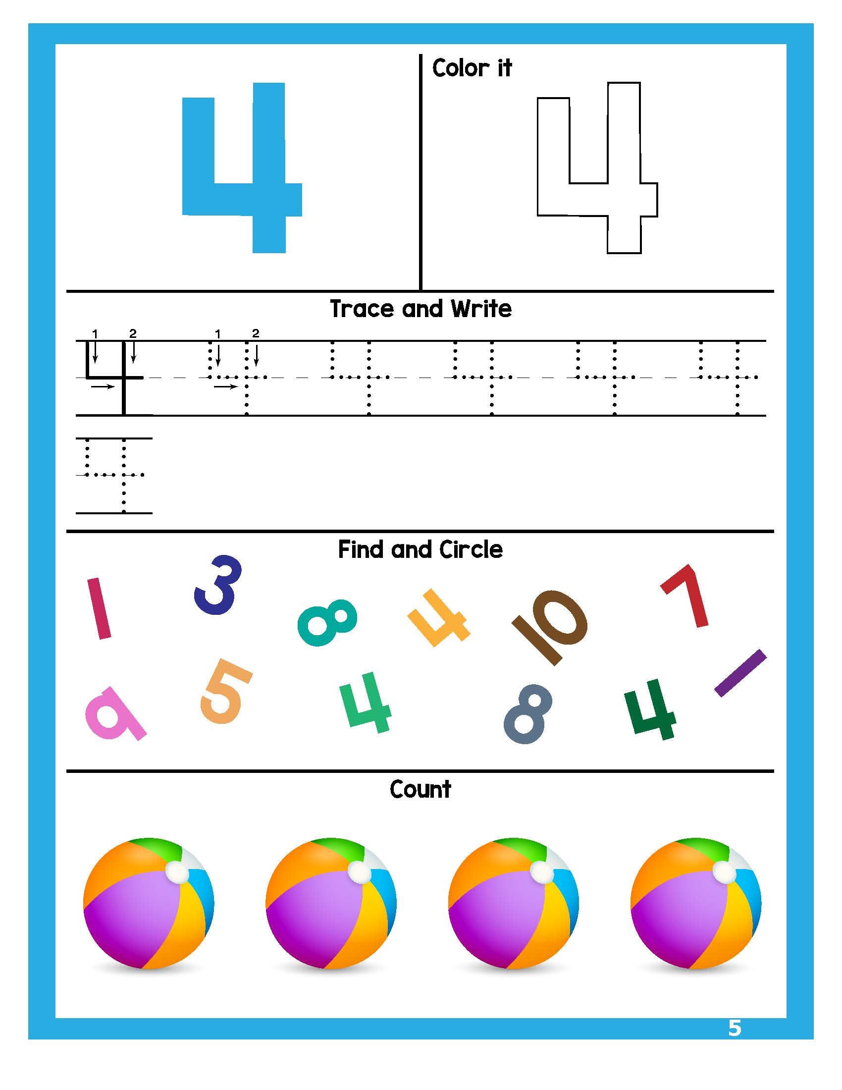 Activity Books Combo 10 - Alphabet Fun Shapes, Count And Write, Cut And Glue, Number Worksheet, science