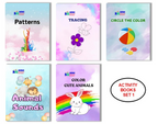 Activity Books Combo 1 - Animal Sounds, Circle The Color, Color Cute Animals, Patterns, Tracing