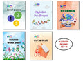 Activity Books Combo 10 - Alphabet Fun Shapes, Count And Write, Cut And Glue, Number Worksheet, science