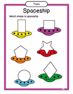 Activity Books Combo 7 - Dinosaur Math Activities, Fill In Missing Letters, Opposites, Shapes, Spot The Differences