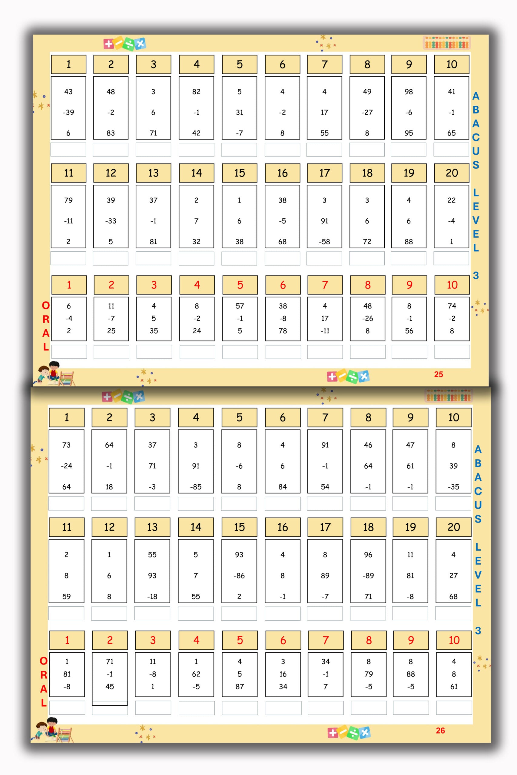 Abacus Books Level 1 - 8