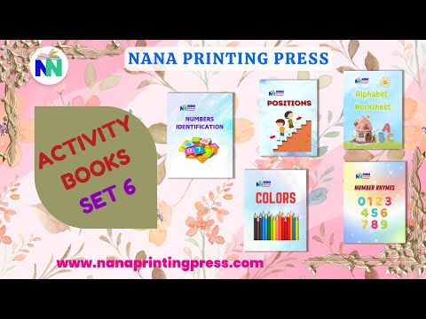 Activity Books Combo 6 - Alphabet Worksheet, Colors, Number Rhymes, Numbers Identification, Positions