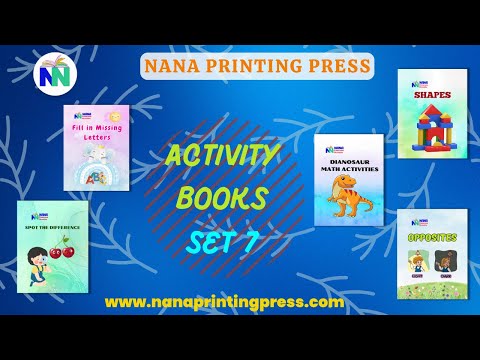 Activity Books Combo 7 - Dinosaur Math Activities, Fill In Missing Letters, Opposites, Shapes, Spot The Differences