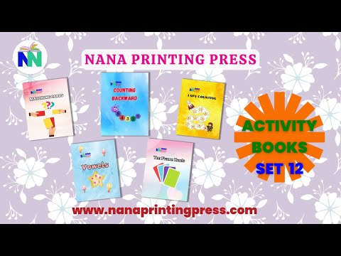 Activity Books Combo 12 - Counting Backward, I Spy Counting, Matching Cards, Ten Frame Cards, Vowels