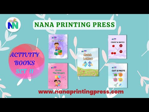 Activity Books Combo 11 - Circle The Shapes, Count And Match, Cut And Paste, Match Letters, Math Fun