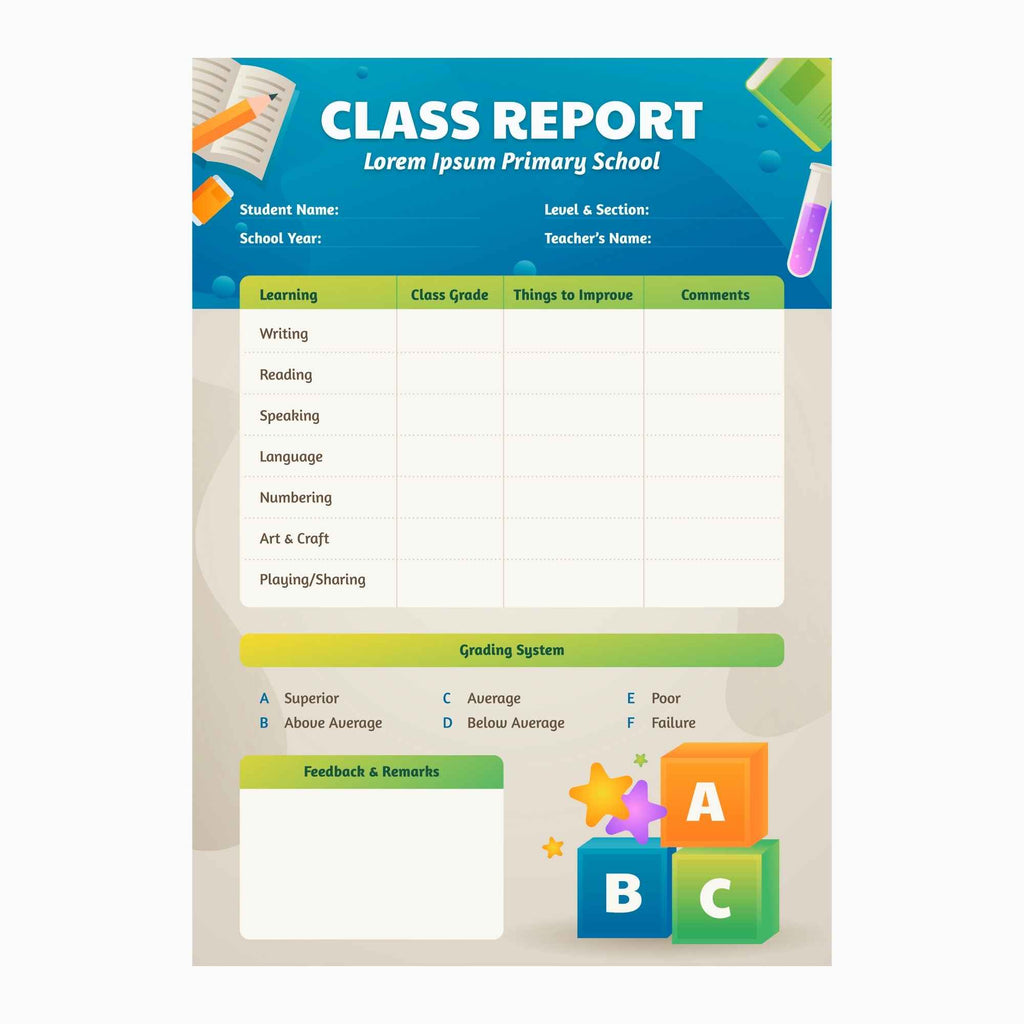 Report Card - 300 GSM Board