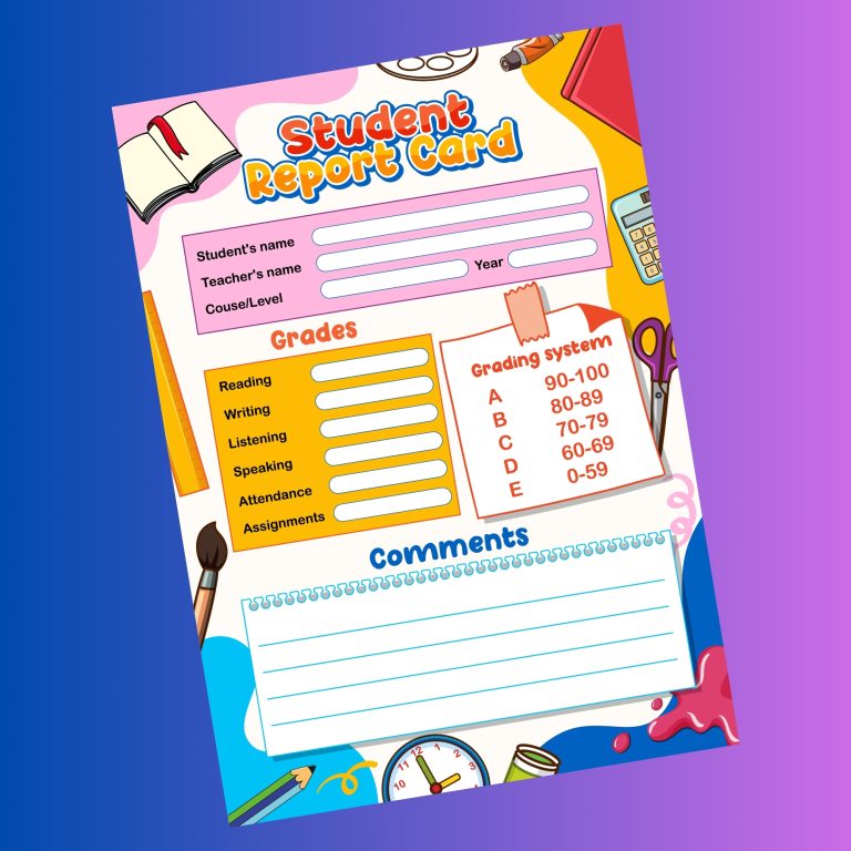 Report Card - 300 GSM Board